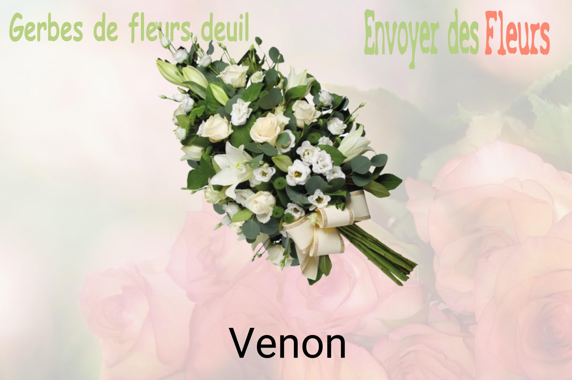 Gerbe de fleurs de deuil livrée à Venon